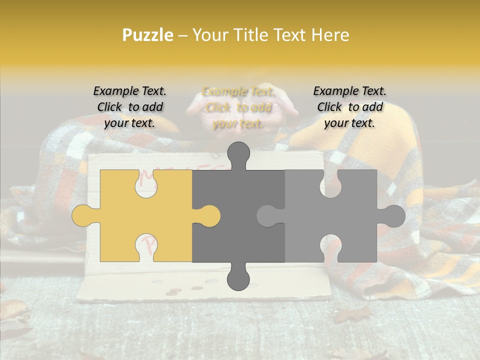 Man Beg Homeless PowerPoint Template