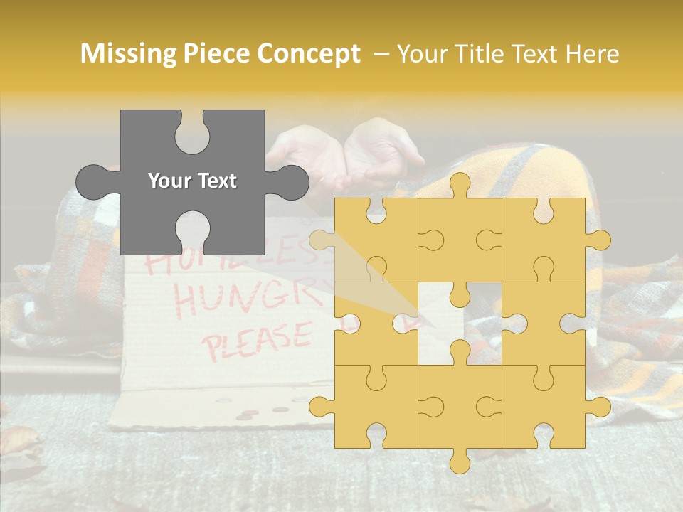 Man Beg Homeless PowerPoint Template