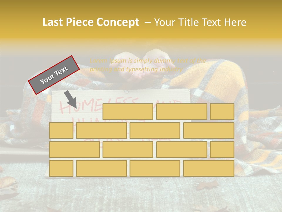 Man Beg Homeless PowerPoint Template