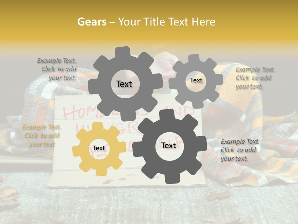 Man Beg Homeless PowerPoint Template