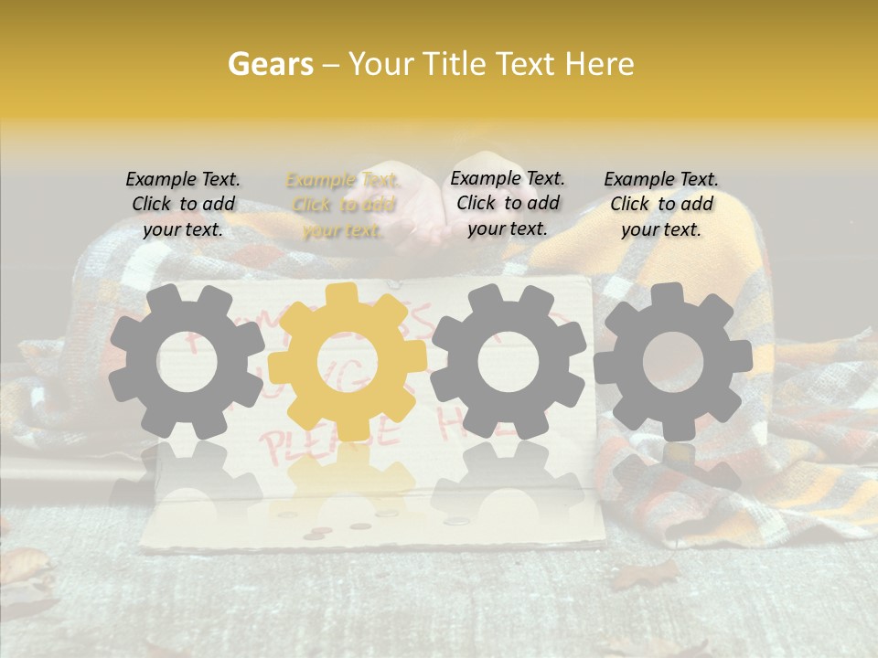 Man Beg Homeless PowerPoint Template