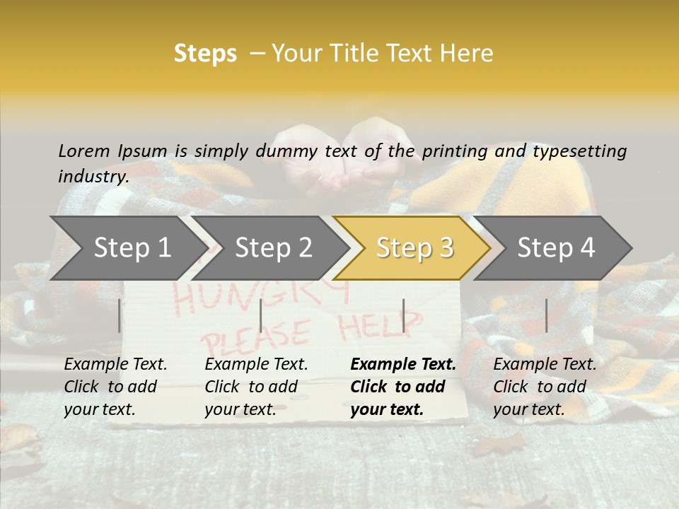 Man Beg Homeless PowerPoint Template
