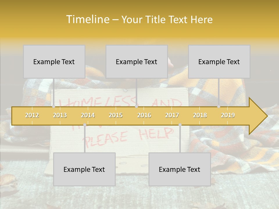 Man Beg Homeless PowerPoint Template