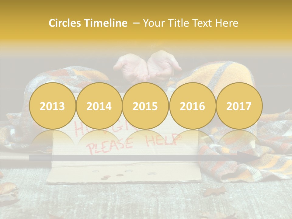 Man Beg Homeless PowerPoint Template