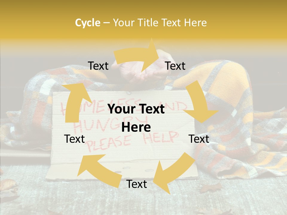 Man Beg Homeless PowerPoint Template