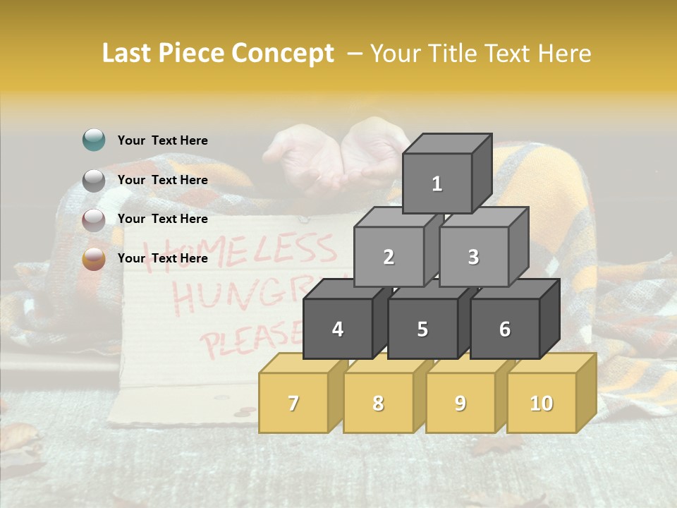 Man Beg Homeless PowerPoint Template