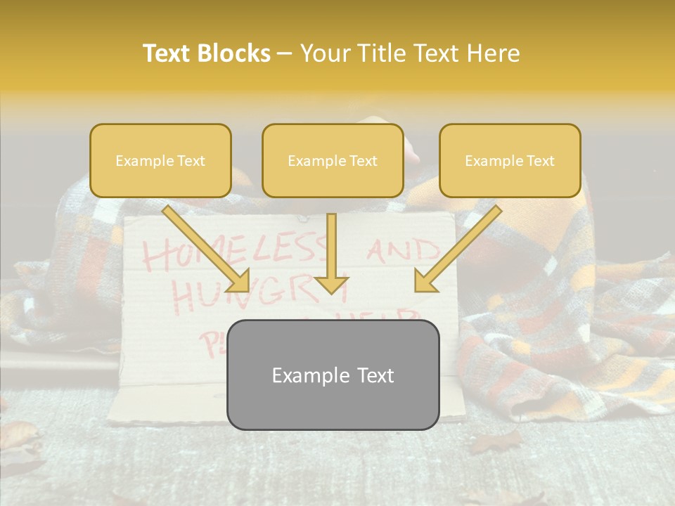 Man Beg Homeless PowerPoint Template