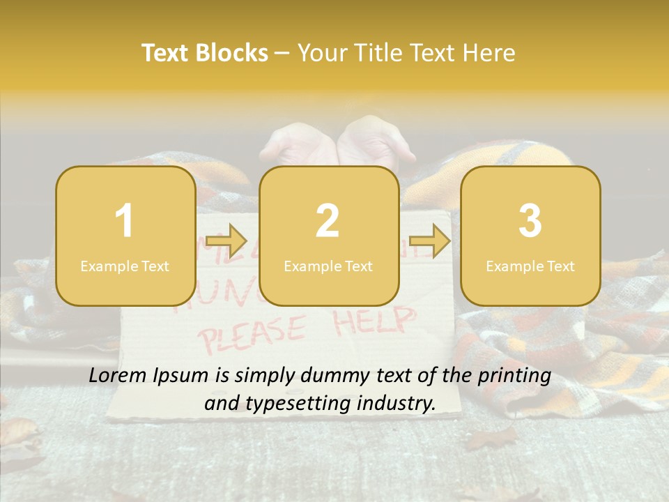 Man Beg Homeless PowerPoint Template
