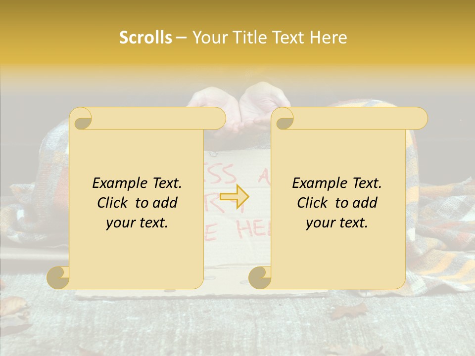 Man Beg Homeless PowerPoint Template