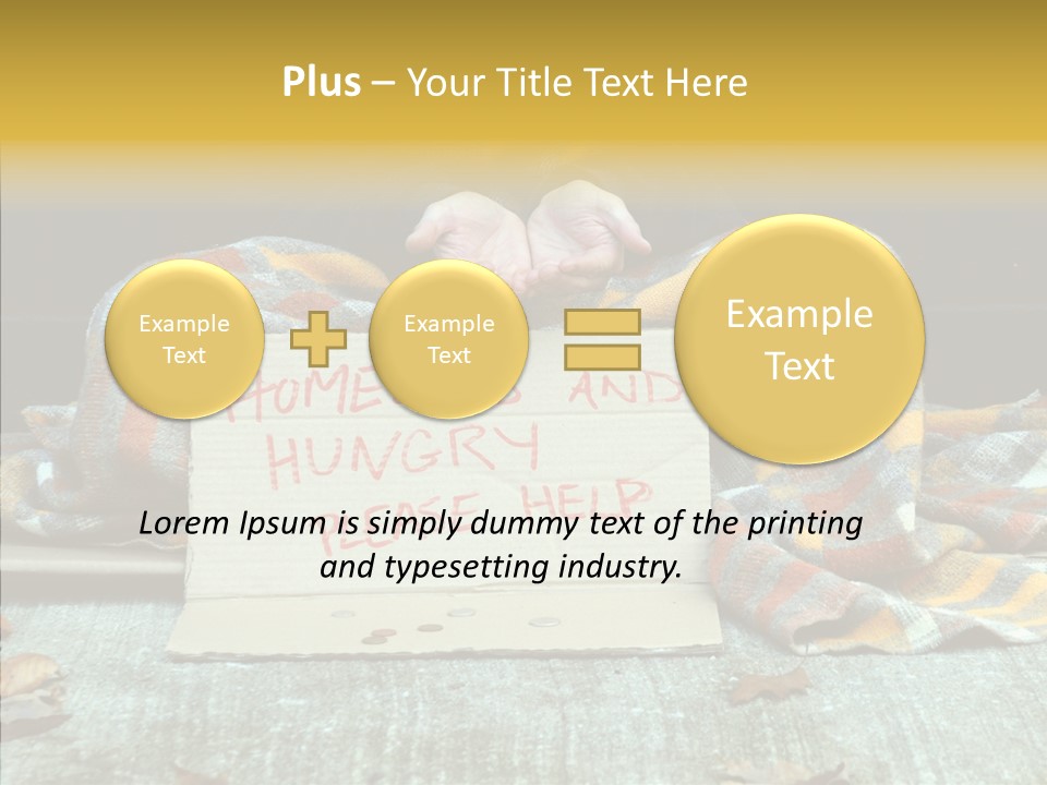Man Beg Homeless PowerPoint Template