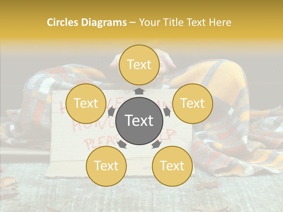 Man Beg Homeless PowerPoint Template