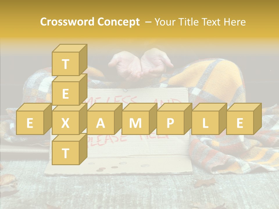 Man Beg Homeless PowerPoint Template