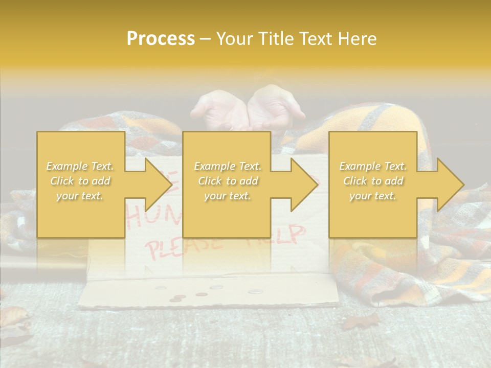 Man Beg Homeless PowerPoint Template