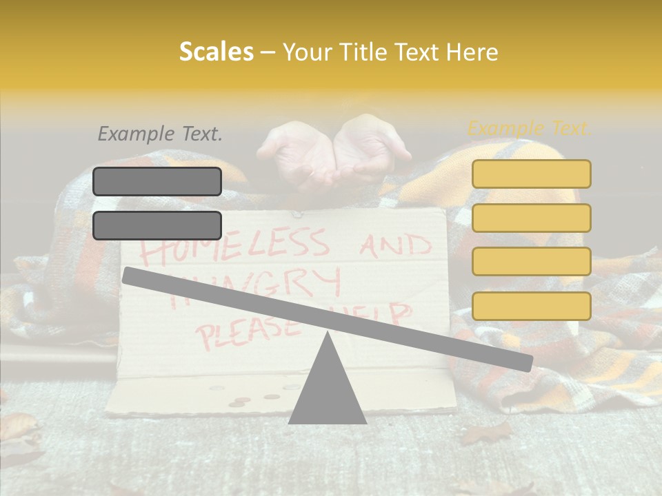 Man Beg Homeless PowerPoint Template