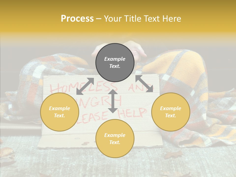 Man Beg Homeless PowerPoint Template