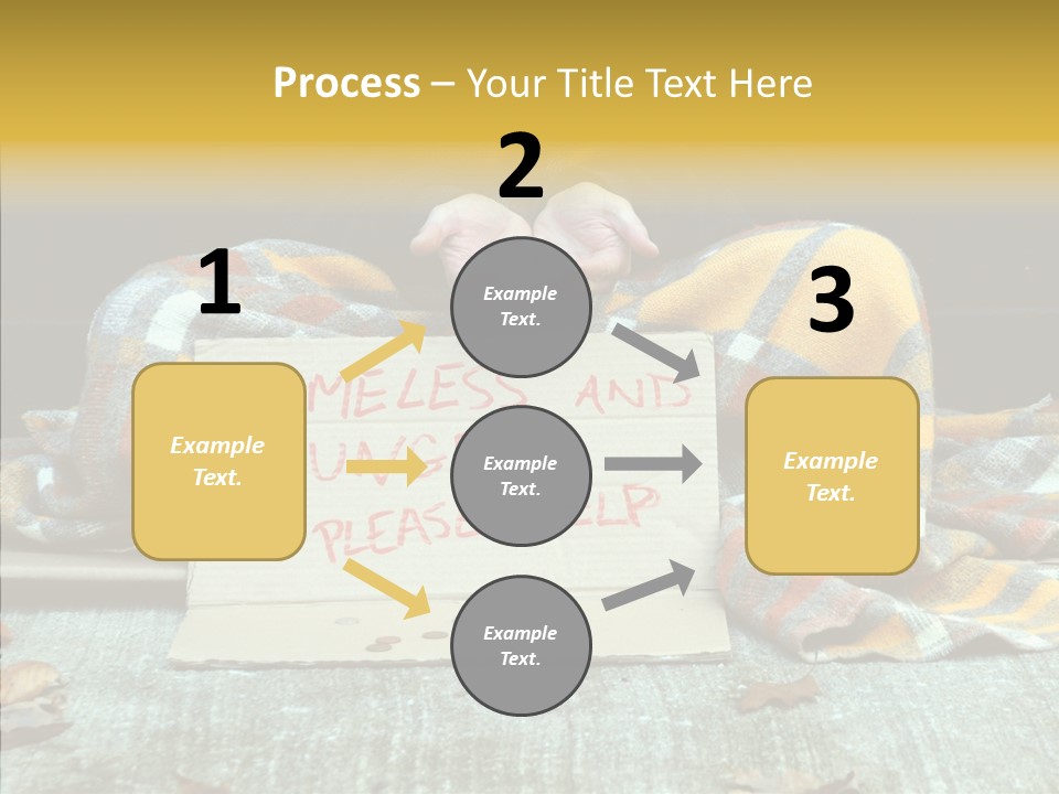 Man Beg Homeless PowerPoint Template