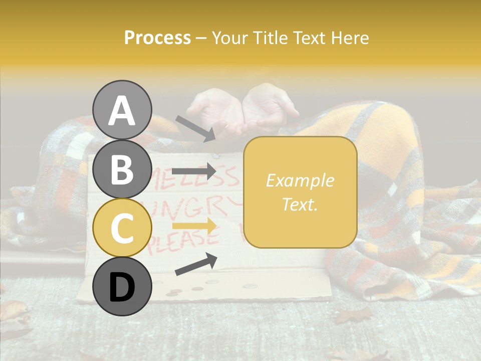 Man Beg Homeless PowerPoint Template