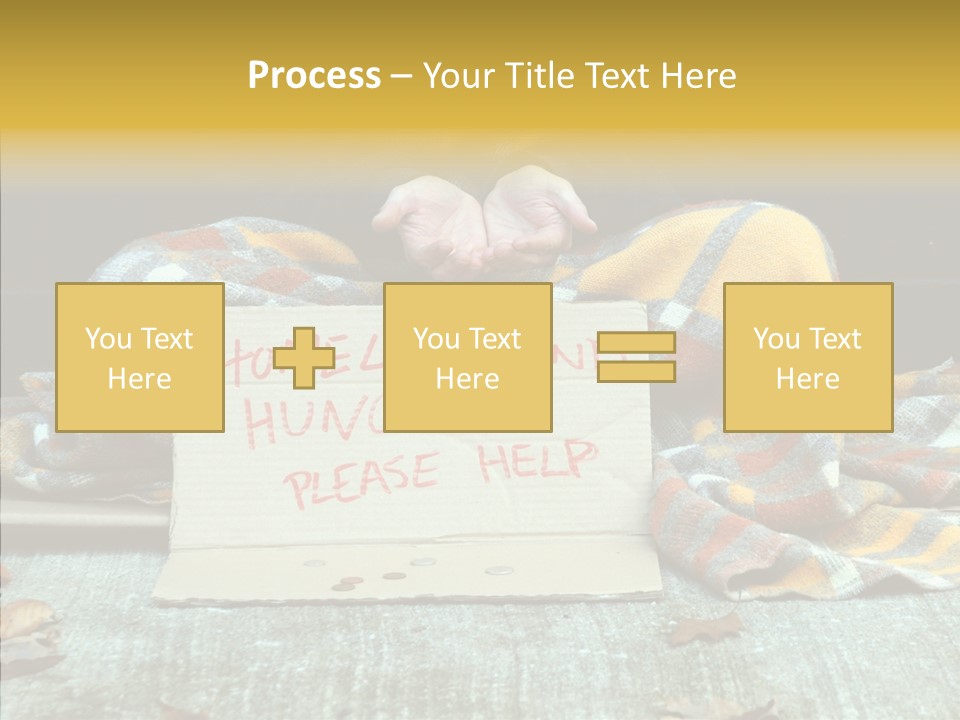 Man Beg Homeless PowerPoint Template