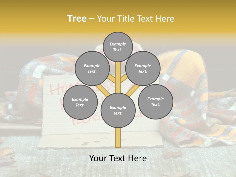 Man Beg Homeless PowerPoint Template