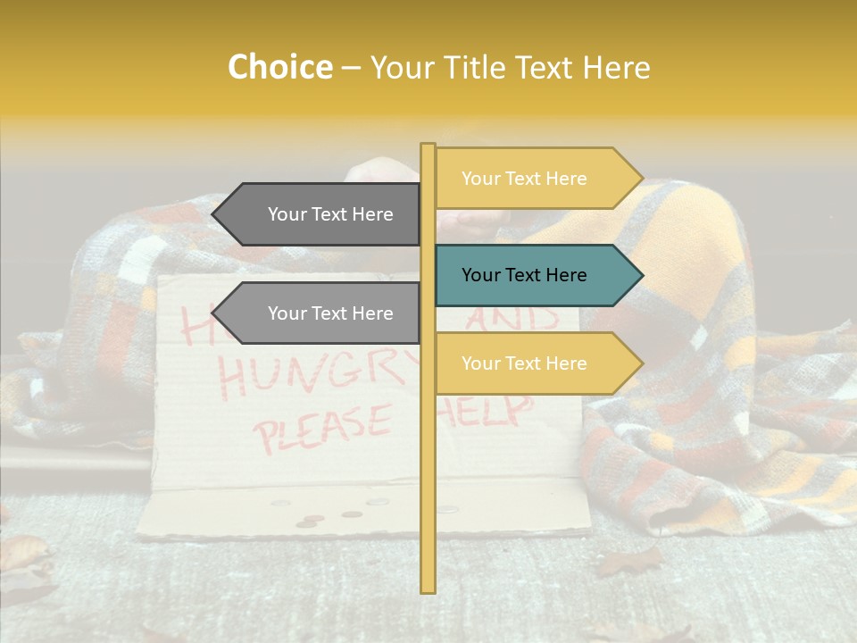 Man Beg Homeless PowerPoint Template