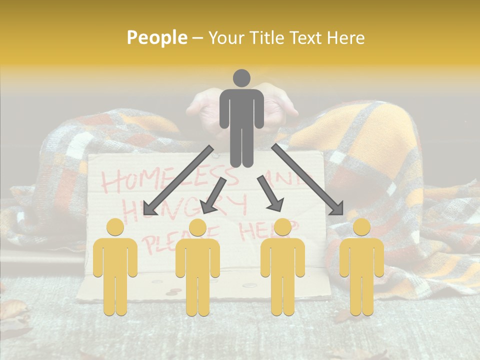 Man Beg Homeless PowerPoint Template