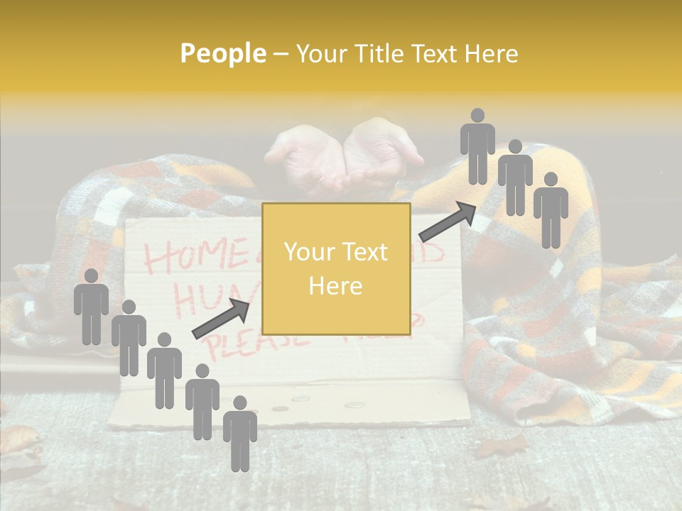 Man Beg Homeless PowerPoint Template
