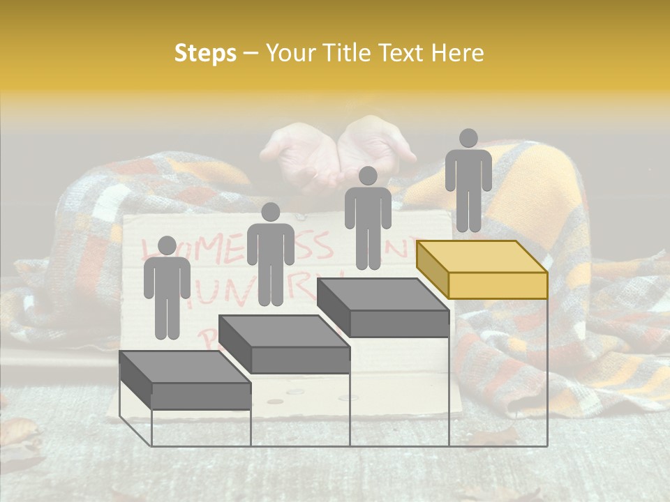 Man Beg Homeless PowerPoint Template
