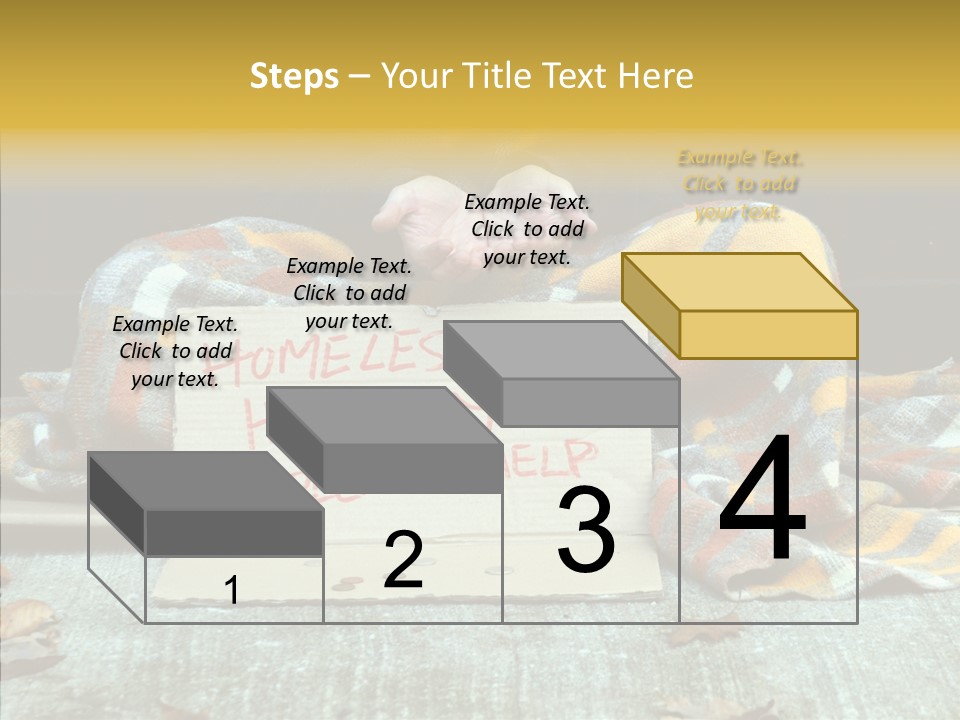 Man Beg Homeless PowerPoint Template