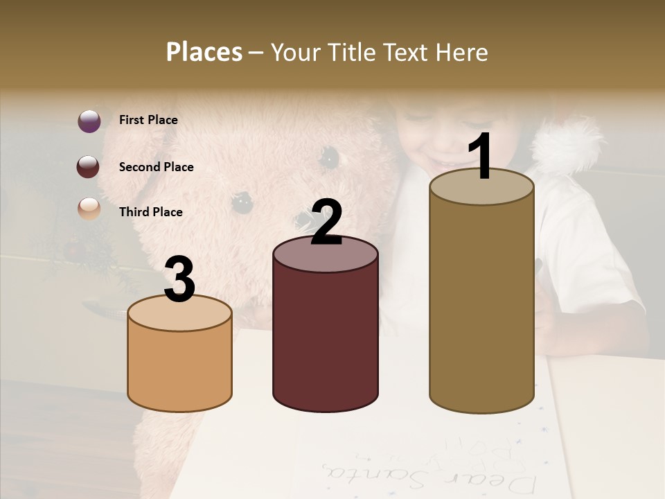 Winter Letter Children Only PowerPoint Template