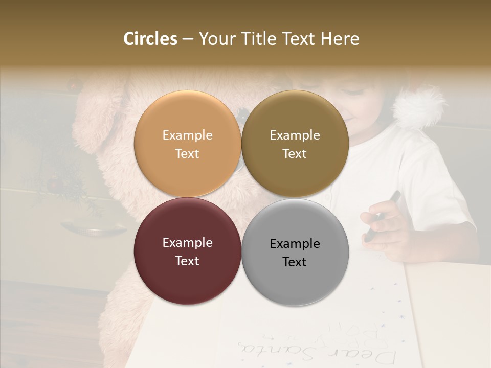 Winter Letter Children Only PowerPoint Template