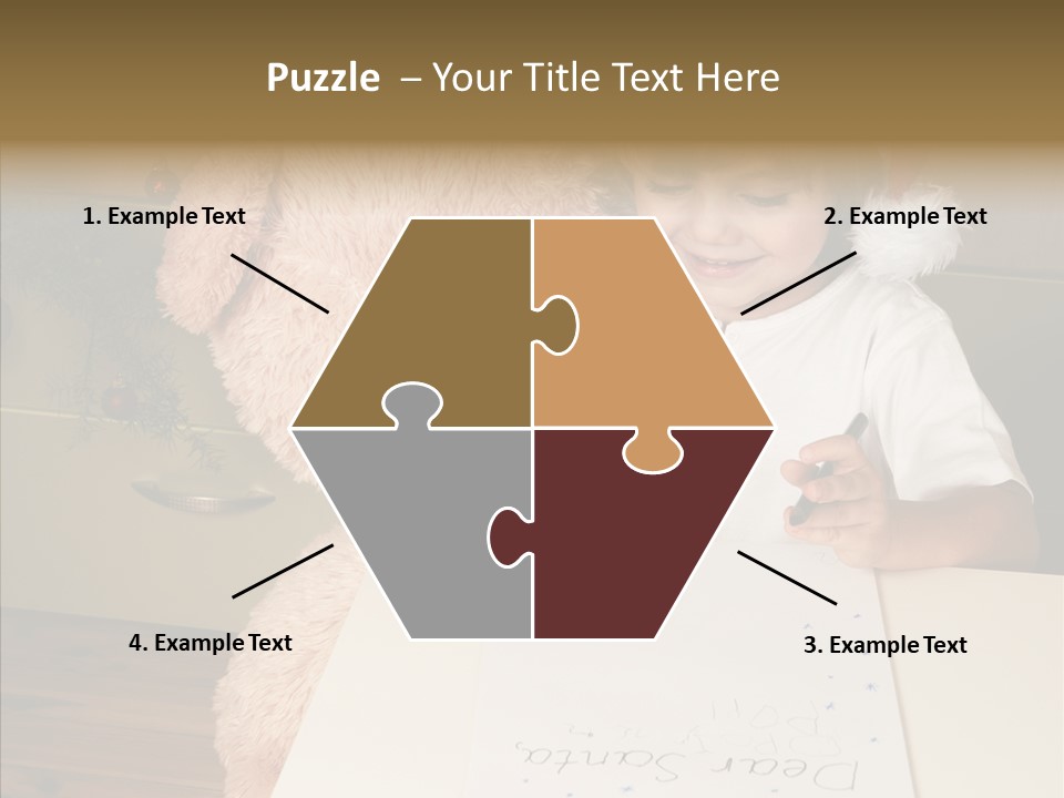 Winter Letter Children Only PowerPoint Template