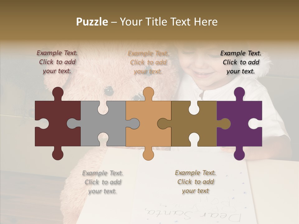 Winter Letter Children Only PowerPoint Template