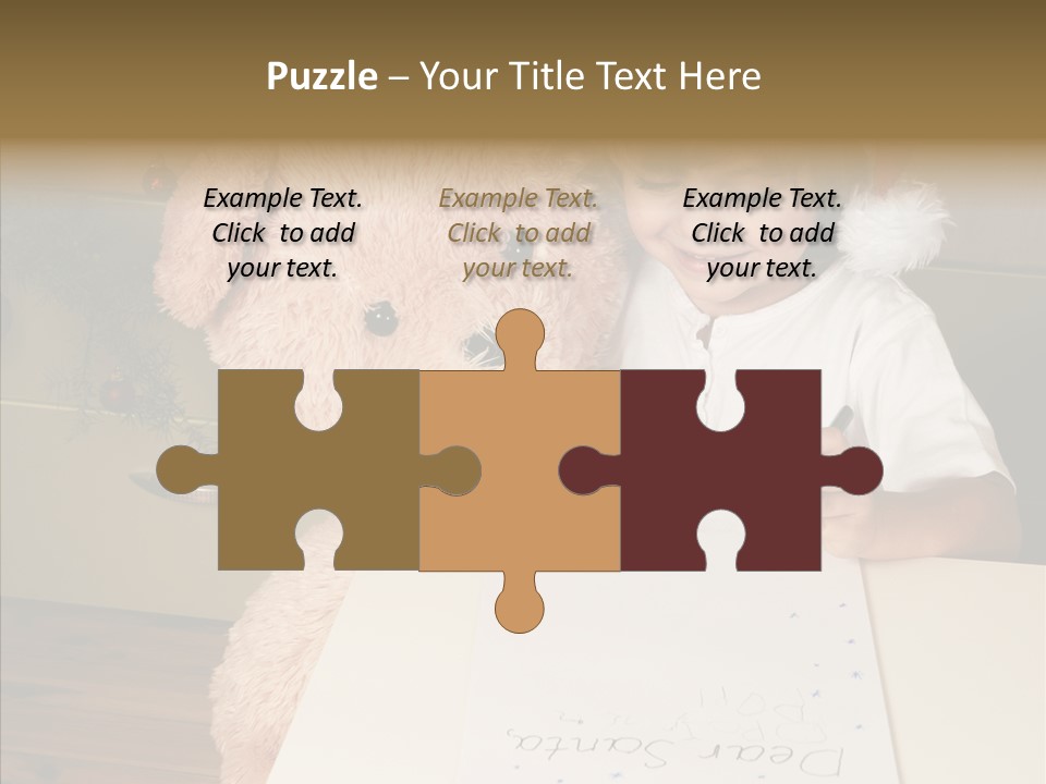 Winter Letter Children Only PowerPoint Template