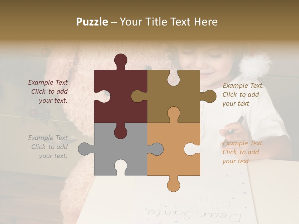 Winter Letter Children Only PowerPoint Template