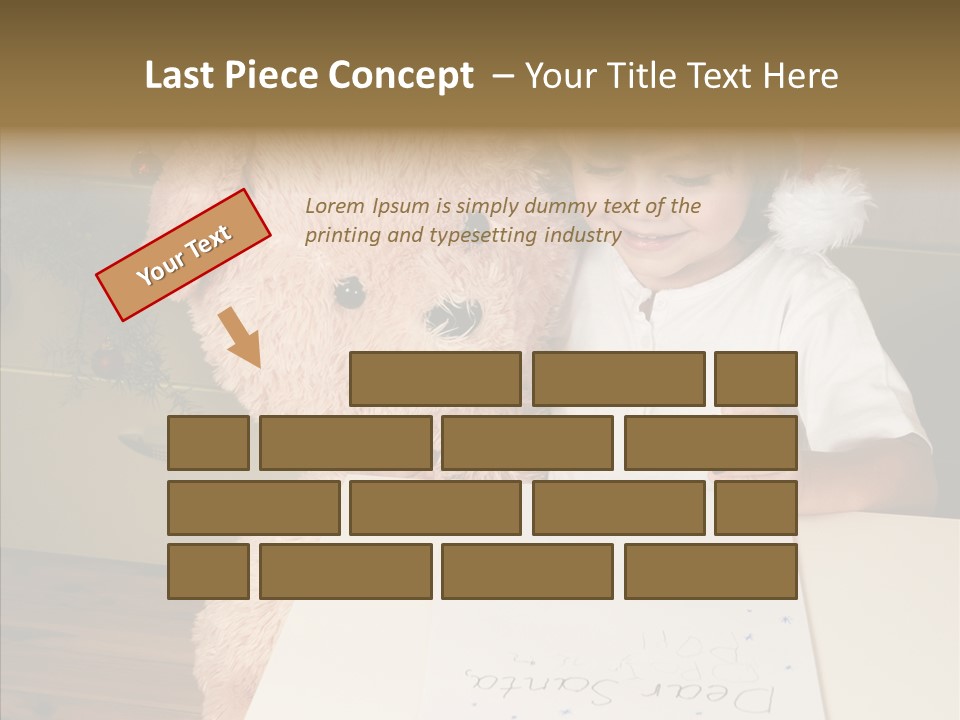 Winter Letter Children Only PowerPoint Template