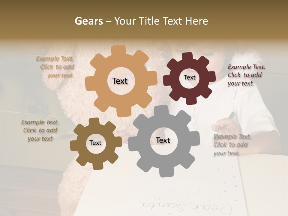 Winter Letter Children Only PowerPoint Template