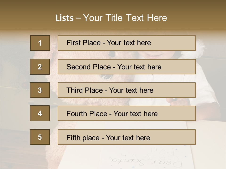 Winter Letter Children Only PowerPoint Template