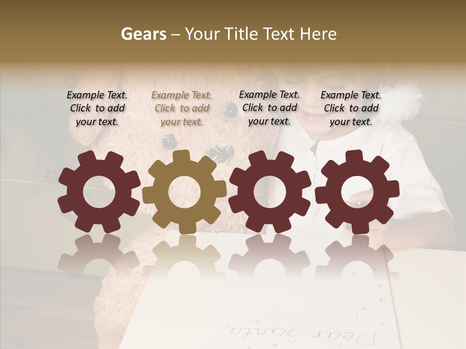 Winter Letter Children Only PowerPoint Template