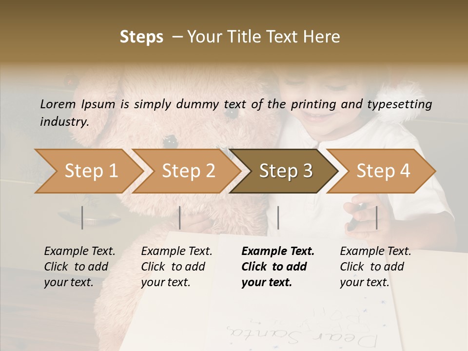 Winter Letter Children Only PowerPoint Template