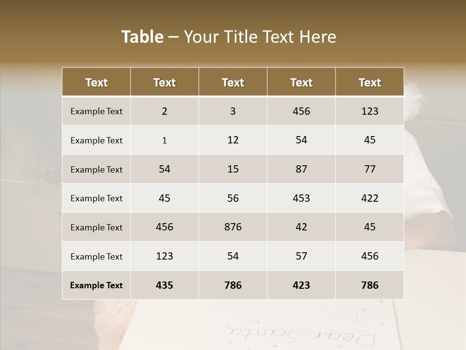 Winter Letter Children Only PowerPoint Template