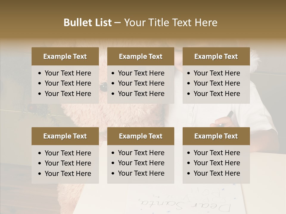 Winter Letter Children Only PowerPoint Template