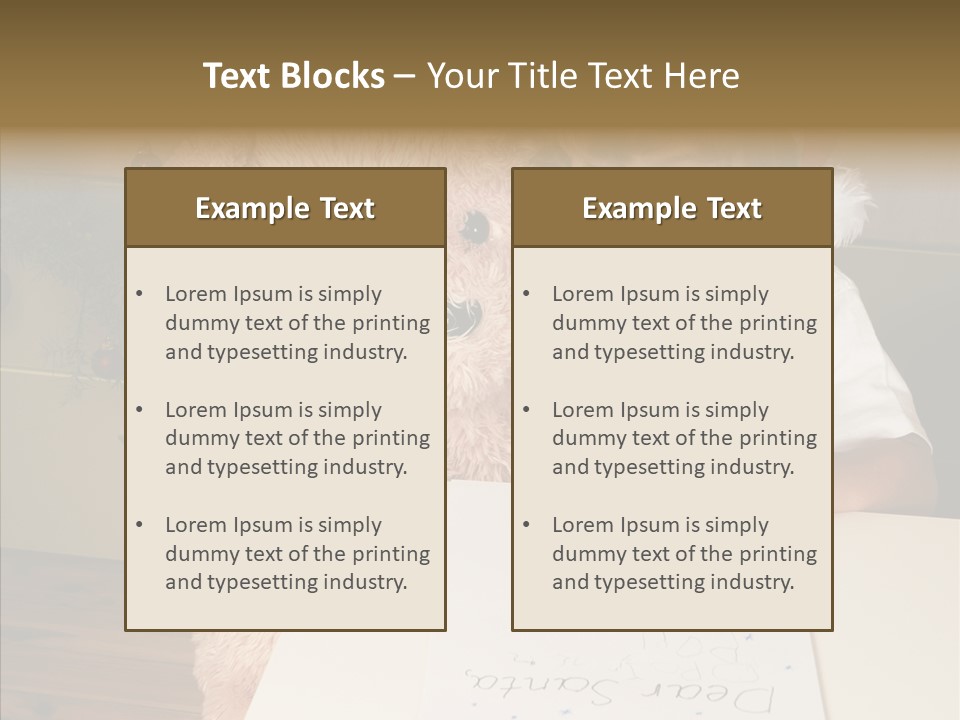 Winter Letter Children Only PowerPoint Template