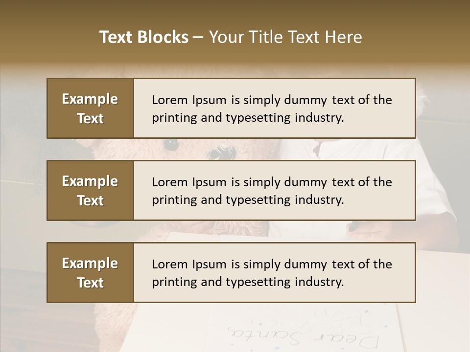 Winter Letter Children Only PowerPoint Template