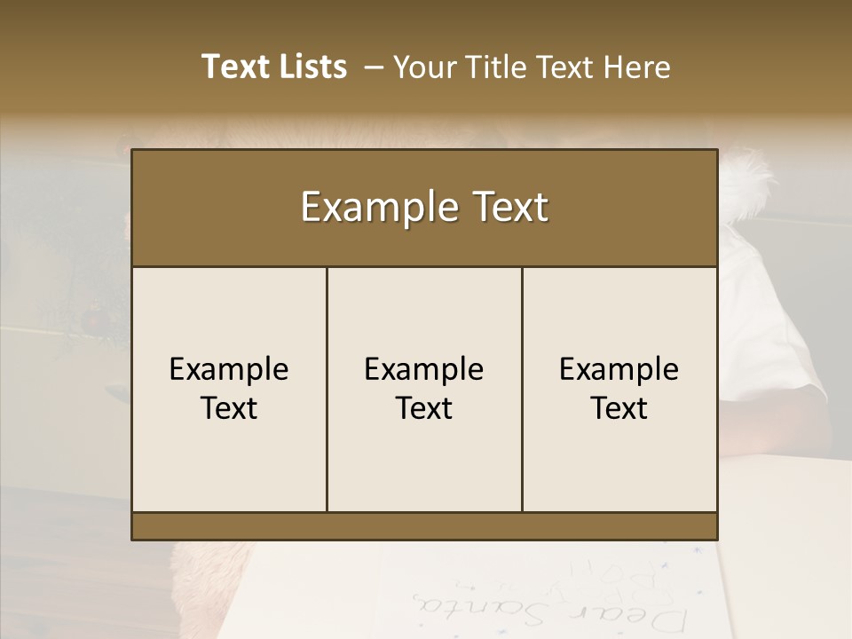 Winter Letter Children Only PowerPoint Template