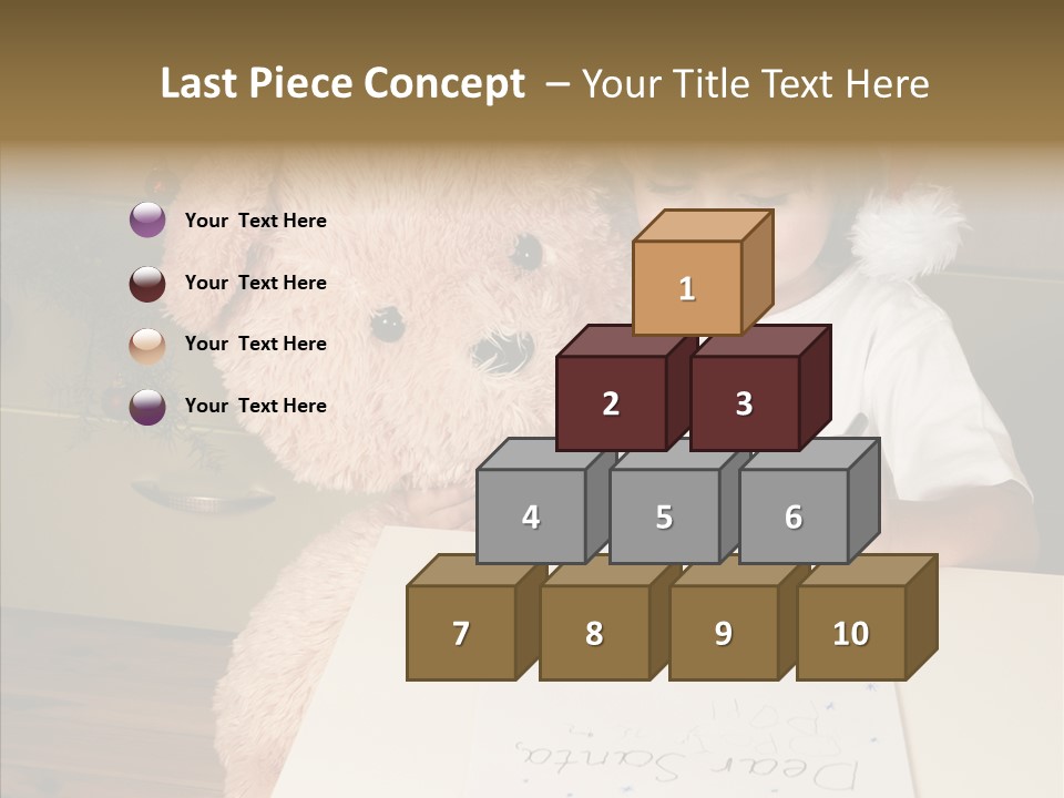 Winter Letter Children Only PowerPoint Template