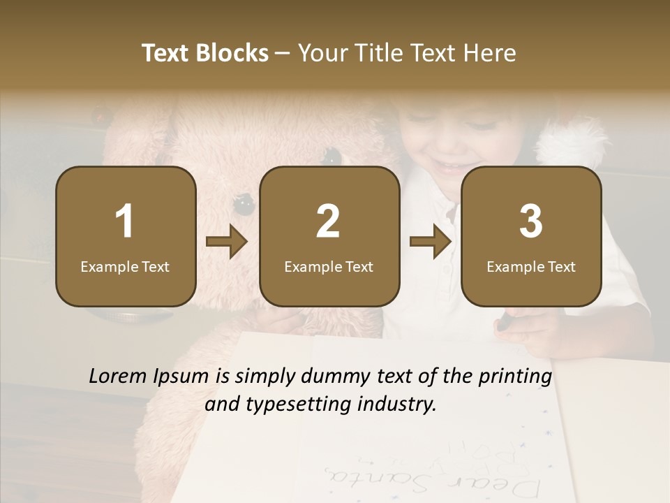 Winter Letter Children Only PowerPoint Template