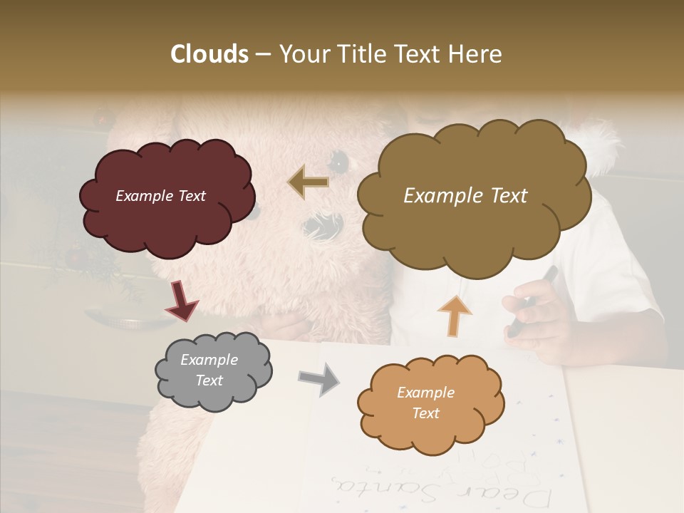 Winter Letter Children Only PowerPoint Template