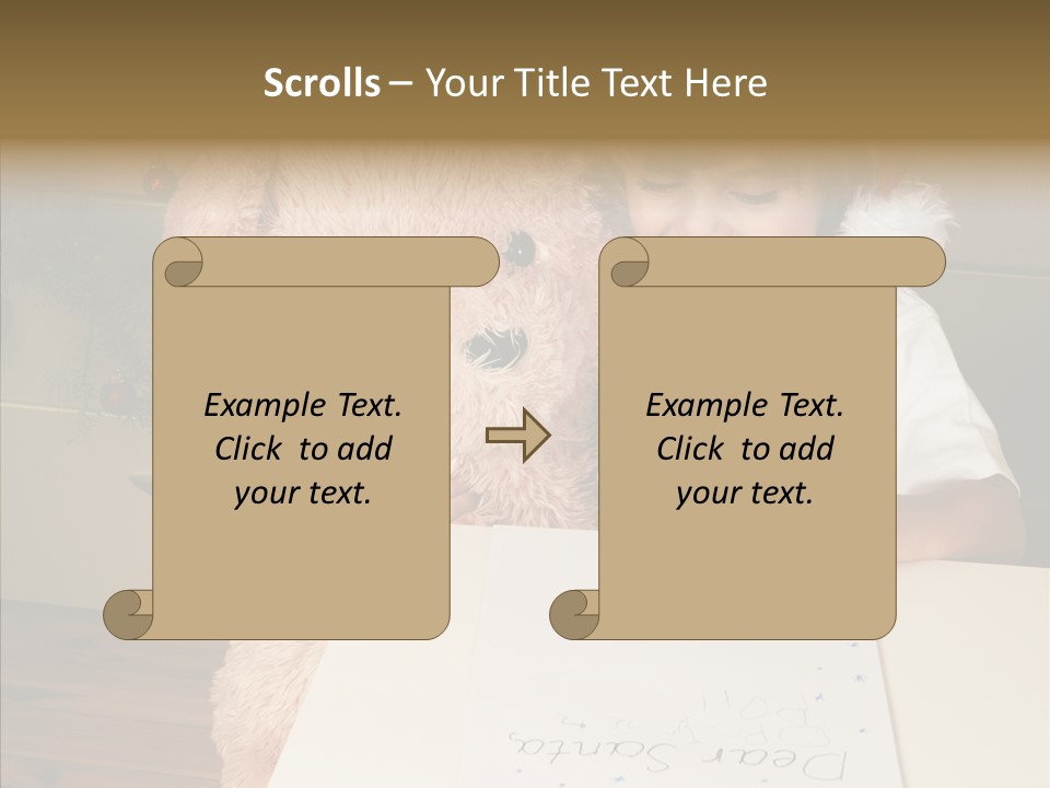 Winter Letter Children Only PowerPoint Template