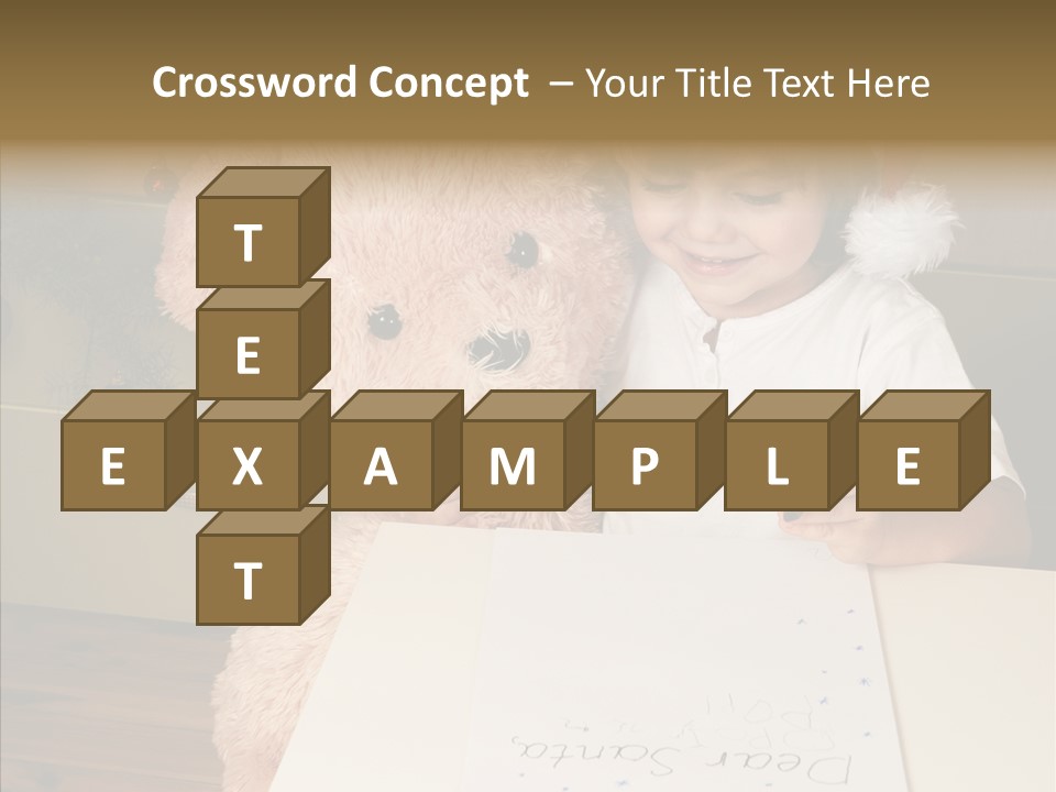 Winter Letter Children Only PowerPoint Template