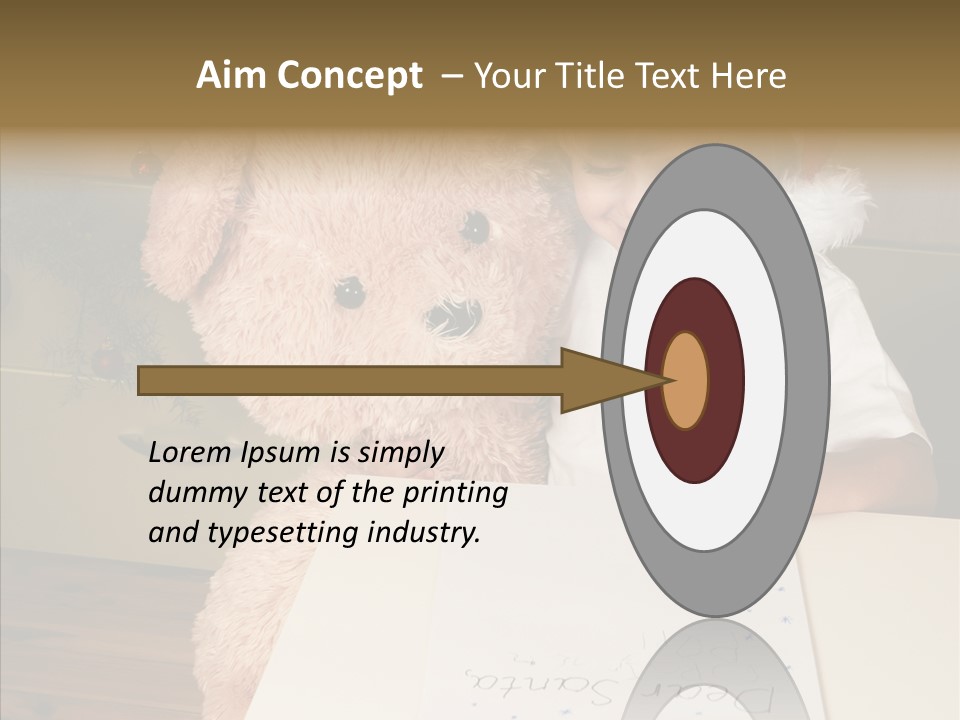 Winter Letter Children Only PowerPoint Template